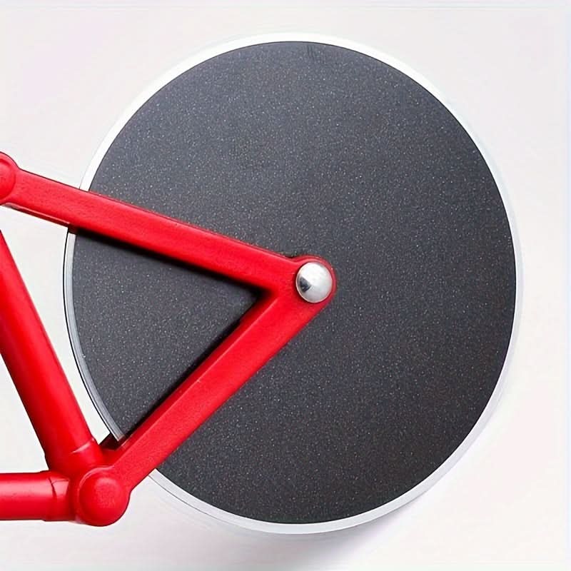 Bicycle-Shaped Pizza Cutter with Dual Stainless Steel Wheels
