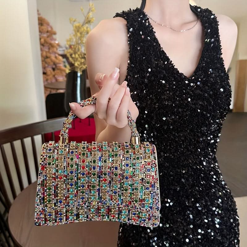 Multicolor PU Crossbody Clutch for Women