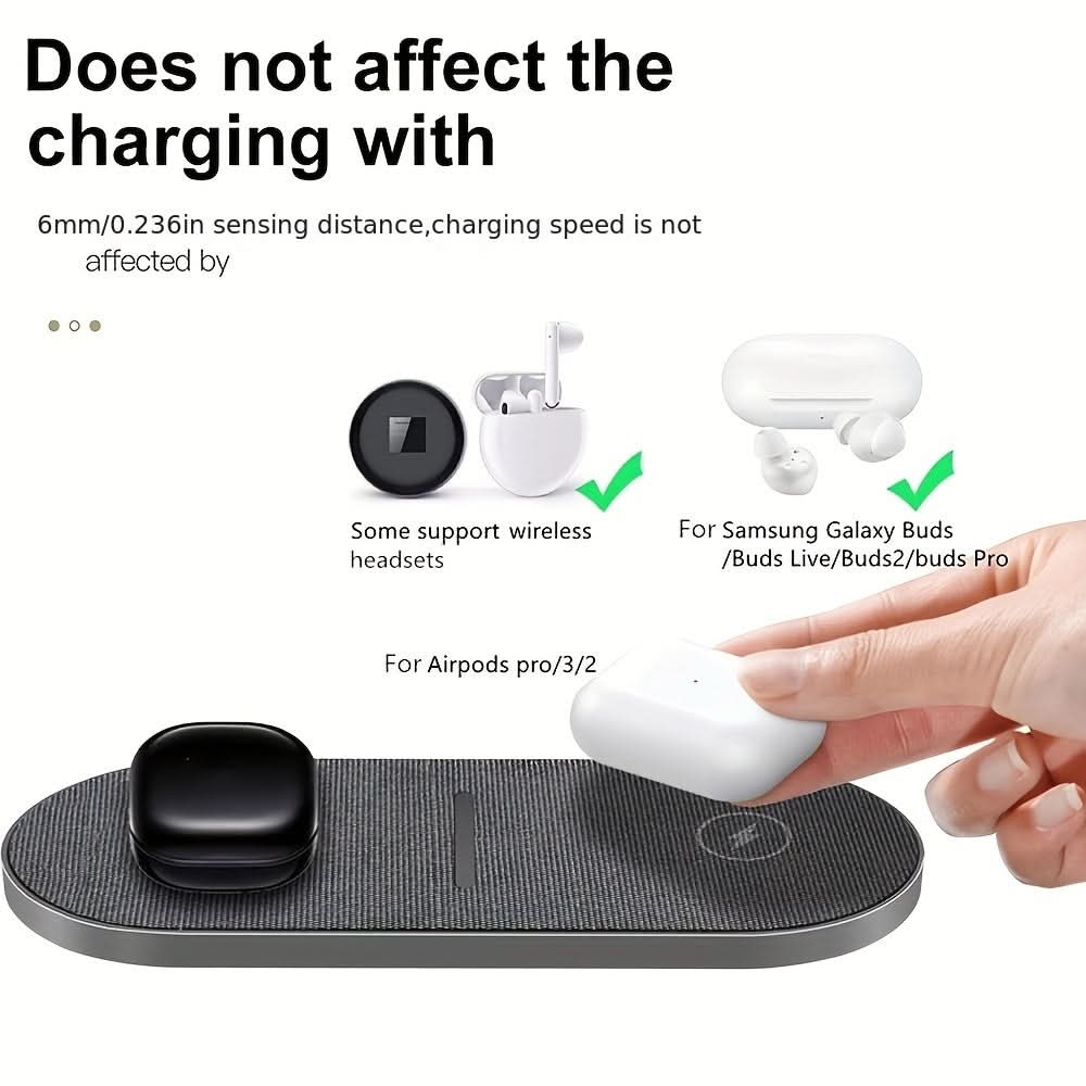 2-in-1 Dual Wireless Charger Pad – Fast Charging Station