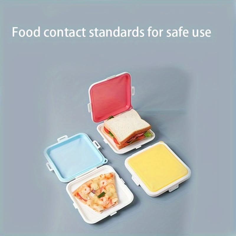 3pcs Reusable Silicone Sandwich Keeper Set (Random Colors)