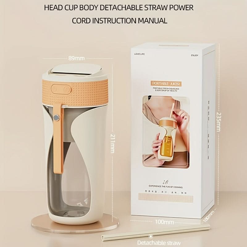 Portable 3-in-1 Blender and Juicer – USB Rechargeable with Digital Display