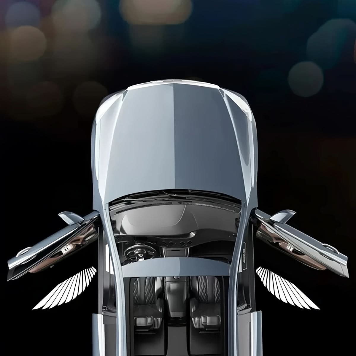 Smart Wireless Car Door Logo Projector with HD Laser and Angel Wings