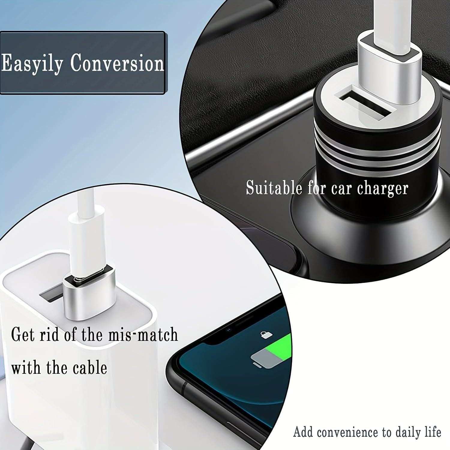4pcs USB to USB-C Adapter