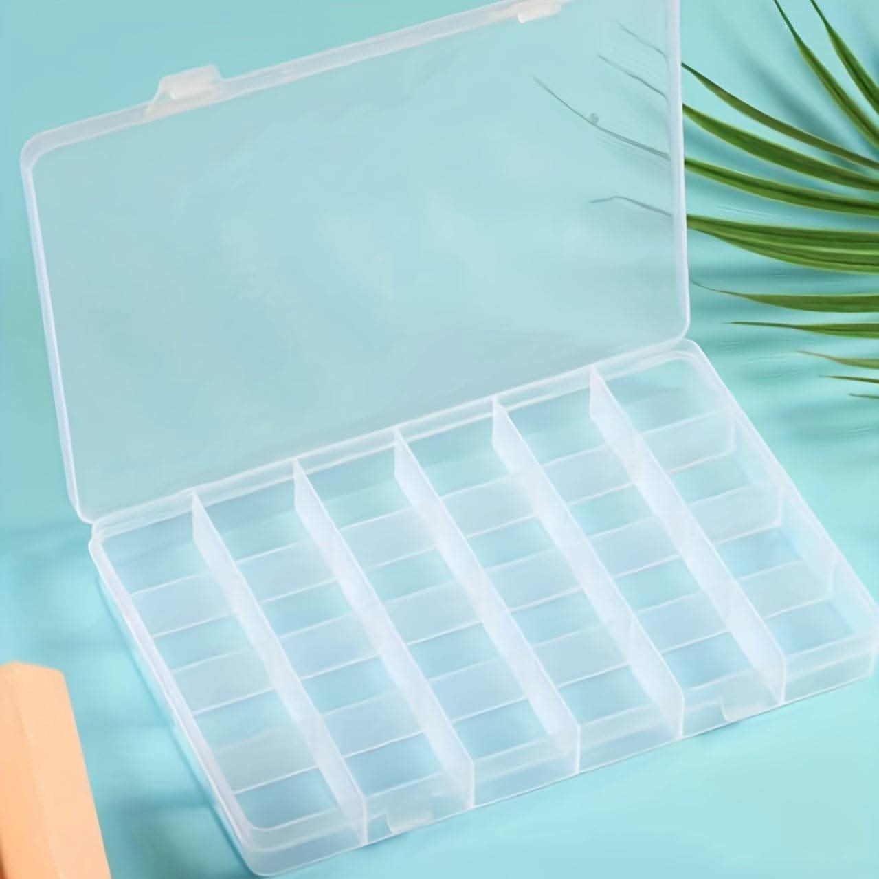 Supreme Clear Jewelry Organizer Box – 24-Compartment Adjustable Storage
