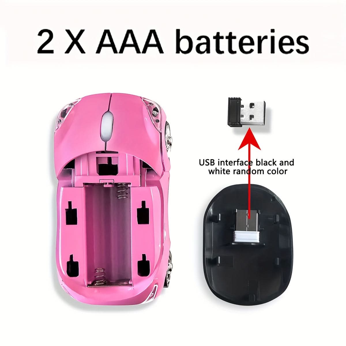 Mini Portable Wireless Ferrari Mouse for Laptop and Desktop – 2.4G USB