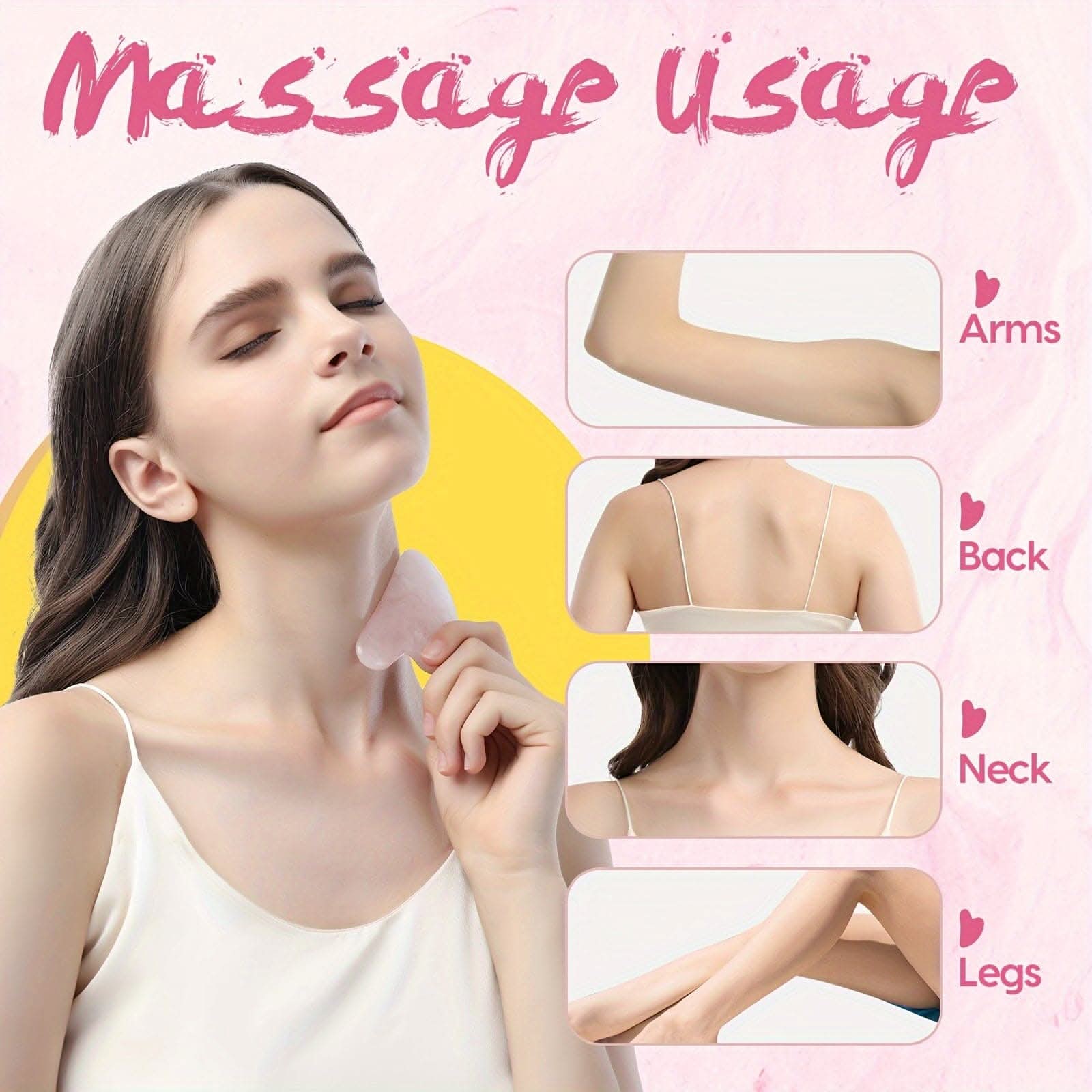 Natural Jade Roller & Gua Sha Set – Quartz Facial Massager
