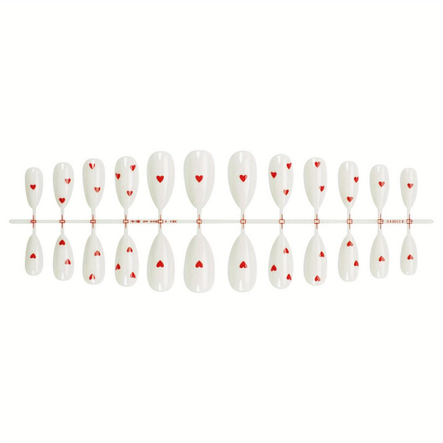 24 Pcs Almond-Shaped Press-On Nails – Medium Length Glue-On Fake Nails
