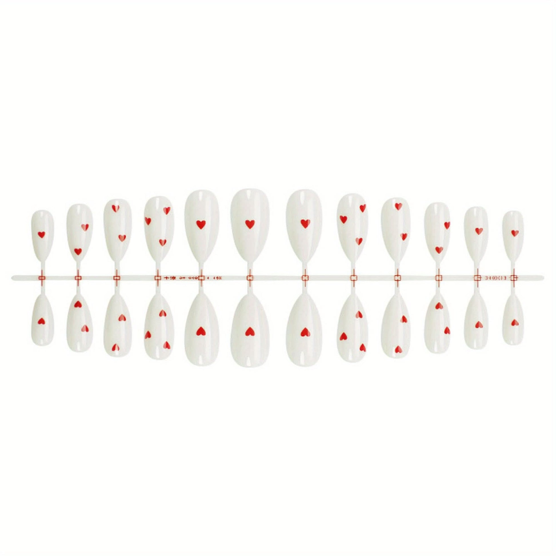 24 Pcs Almond-Shaped Press-On Nails – Medium Length Glue-On Fake Nails