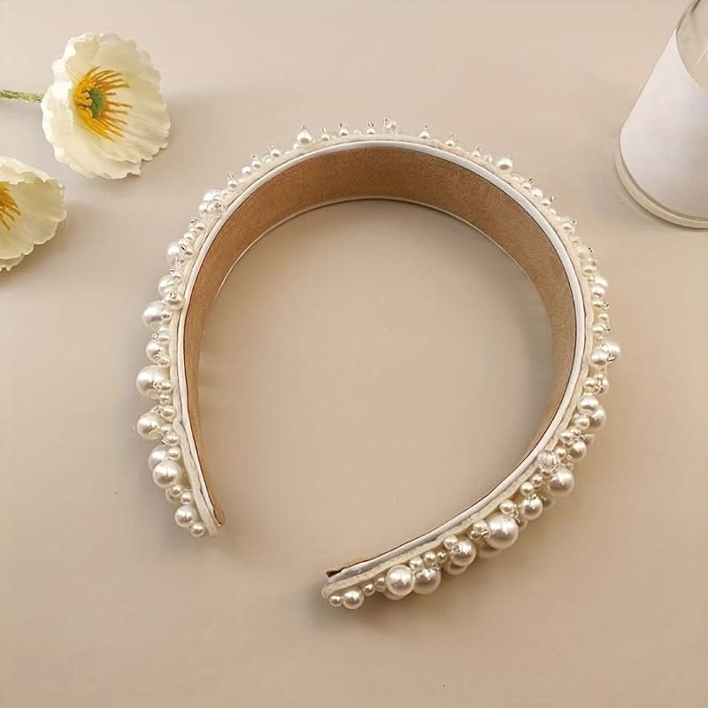 Faux Pearl Crystal Headband for Women