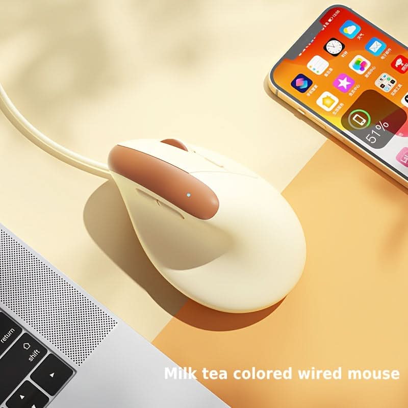 USB Vertical Ergonomic Wired Mouse - Right-Handed