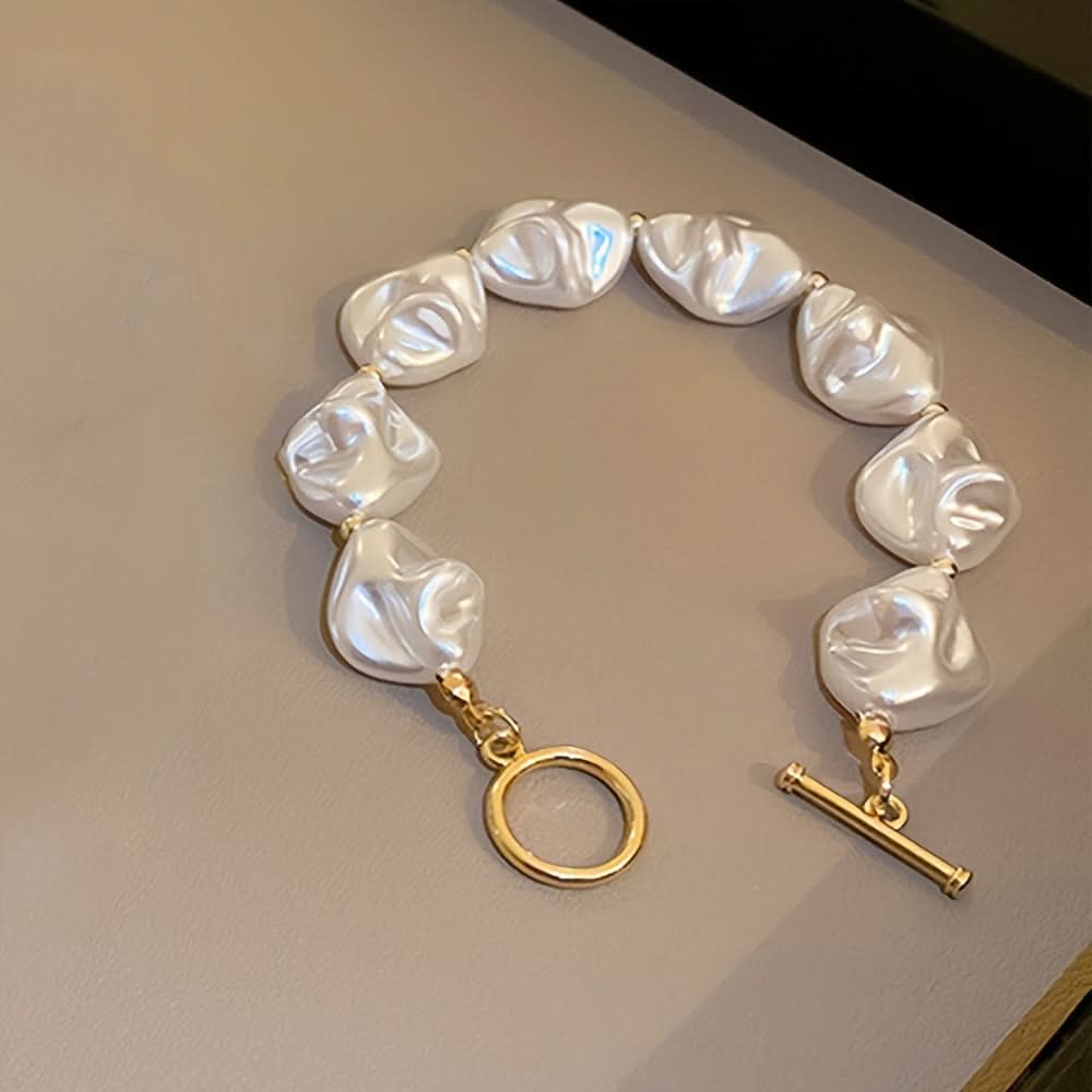 Vintage Baroque Pearl Link Bracelet – Unique Women's Jewelry