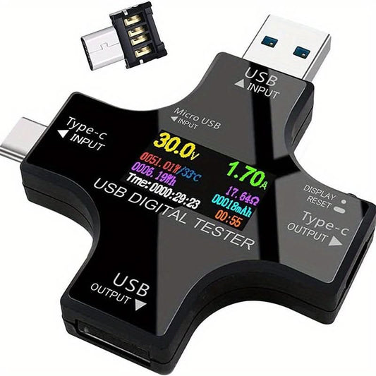 USB Type-C Digital Voltmeter Tester