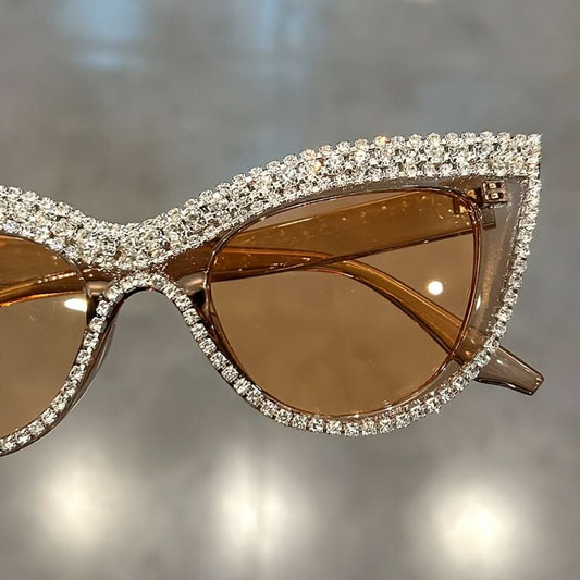 Luxury Rhinestone Cat Eye Sunglasses for Women