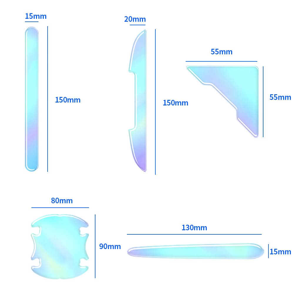 Luminous Car Door Handle & Mirror Protective Stickers