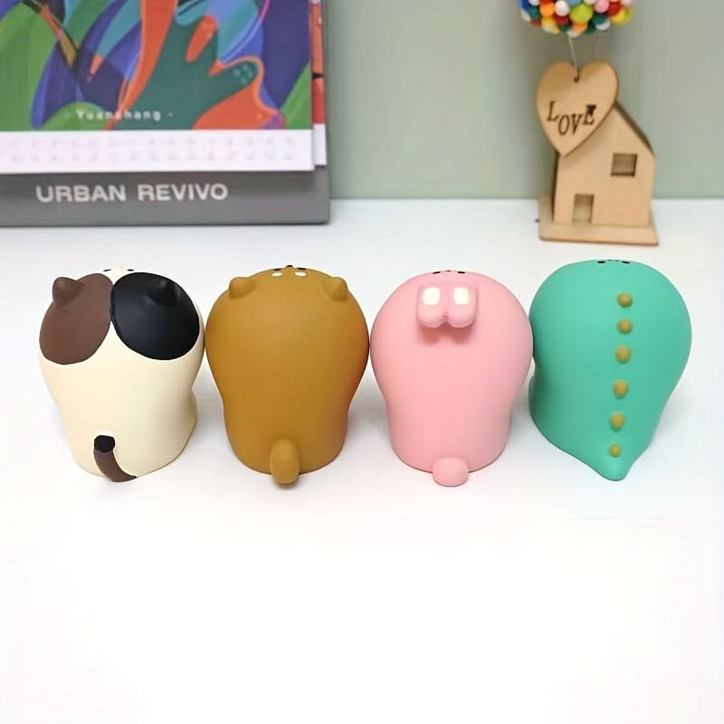 Cute Animal Pen & Brush Holder Set