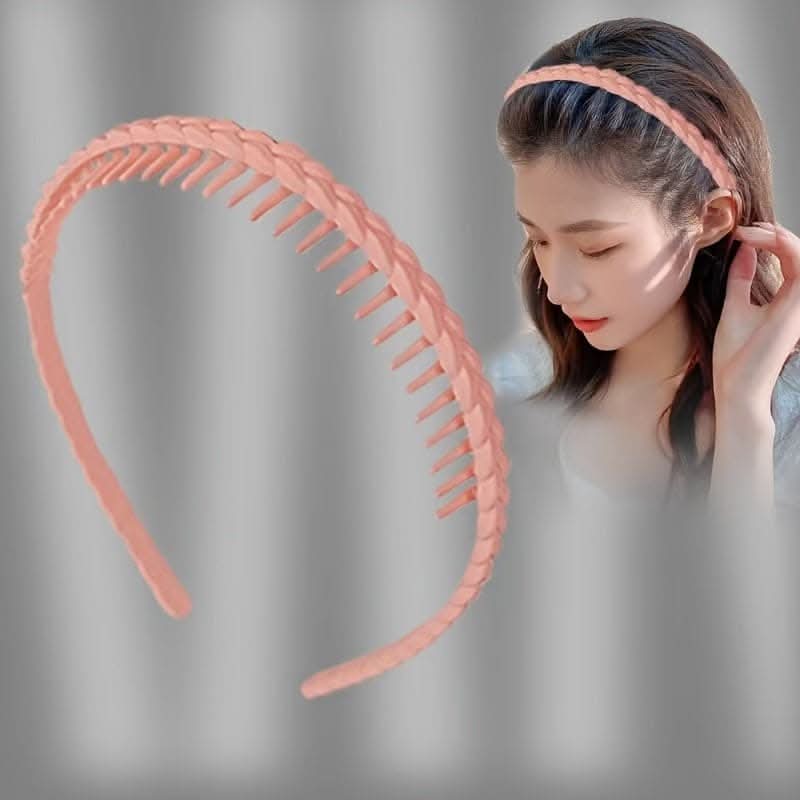 Solid Color Non-Slip Braided Head Band – Trendy Hair Hoop