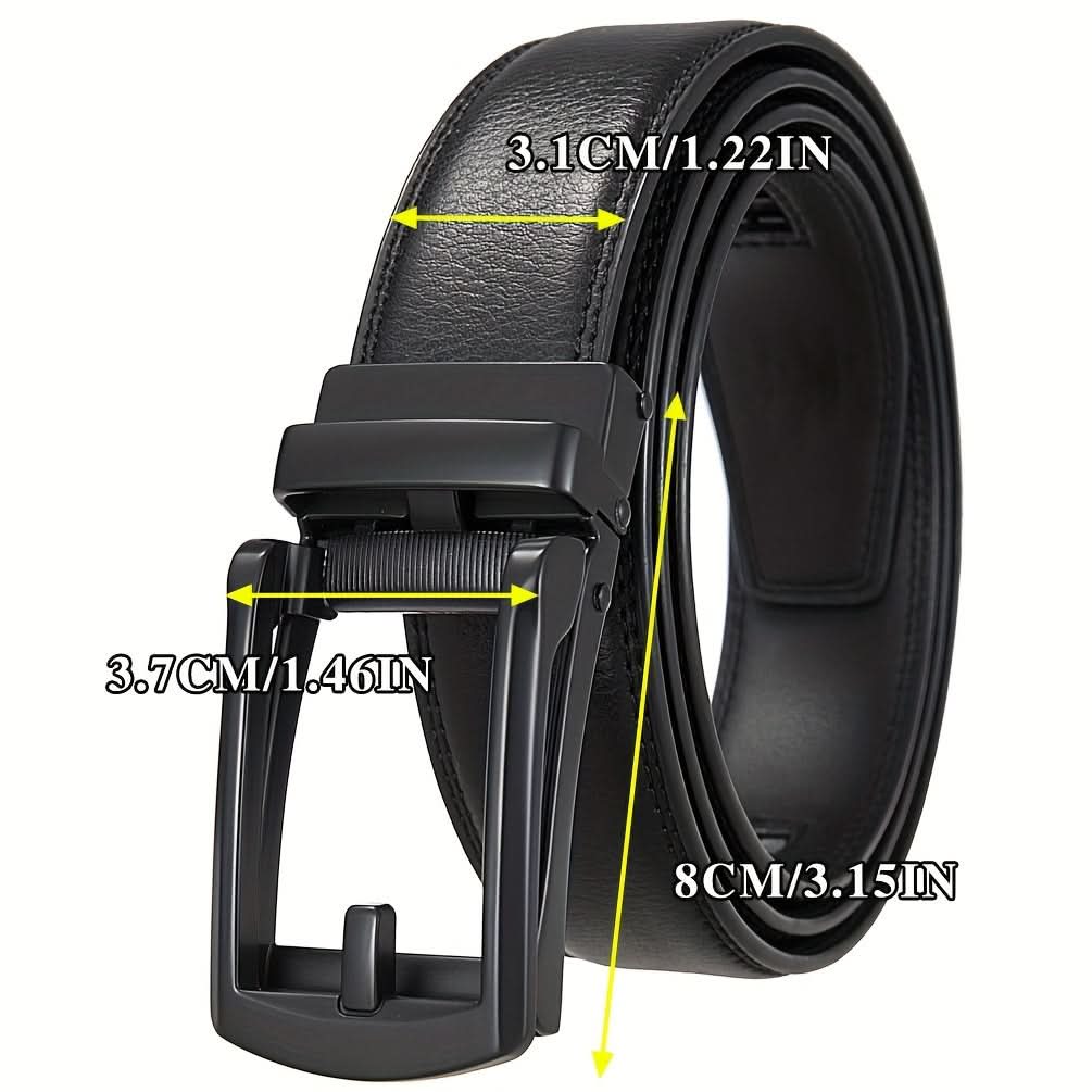 Men’s Leather Belt with Automatic Buckle