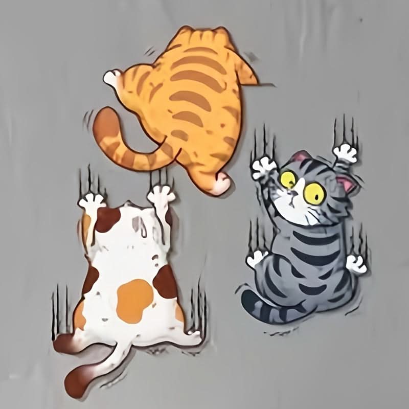 Cartoon Cat Car Sticker – Cute Pet Decal for Car Body & Motorcycle