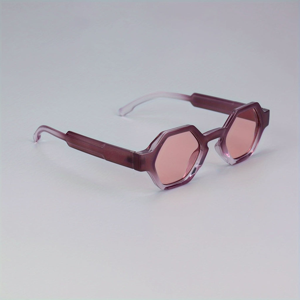 Retro Hip-Hop Polygon Glasses - Anti-Reflective, Square Frame for Men & Women