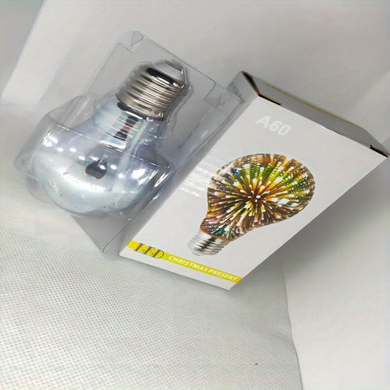 RGB Colorful Glass Fireworks Light Bulb