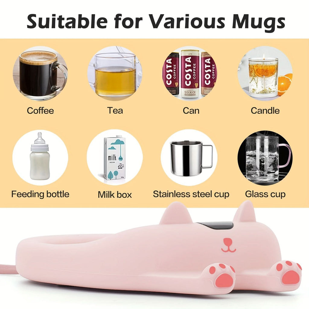 PUSEE Coffee Mug Warmer – Electric Beverage Warmer with 3 Temp Settings