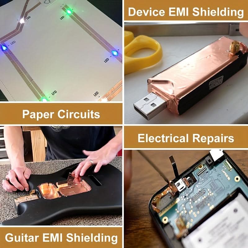 3-Pack 6mm Copper Foil Tape for EMI Shielding