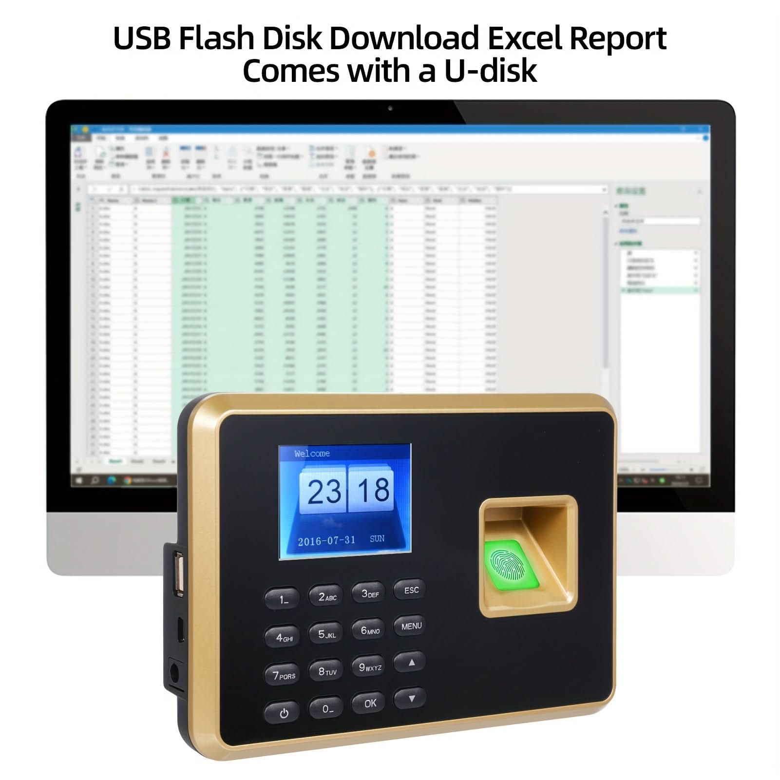 Biometric Fingerprint Time Clock with ID Card Recognition