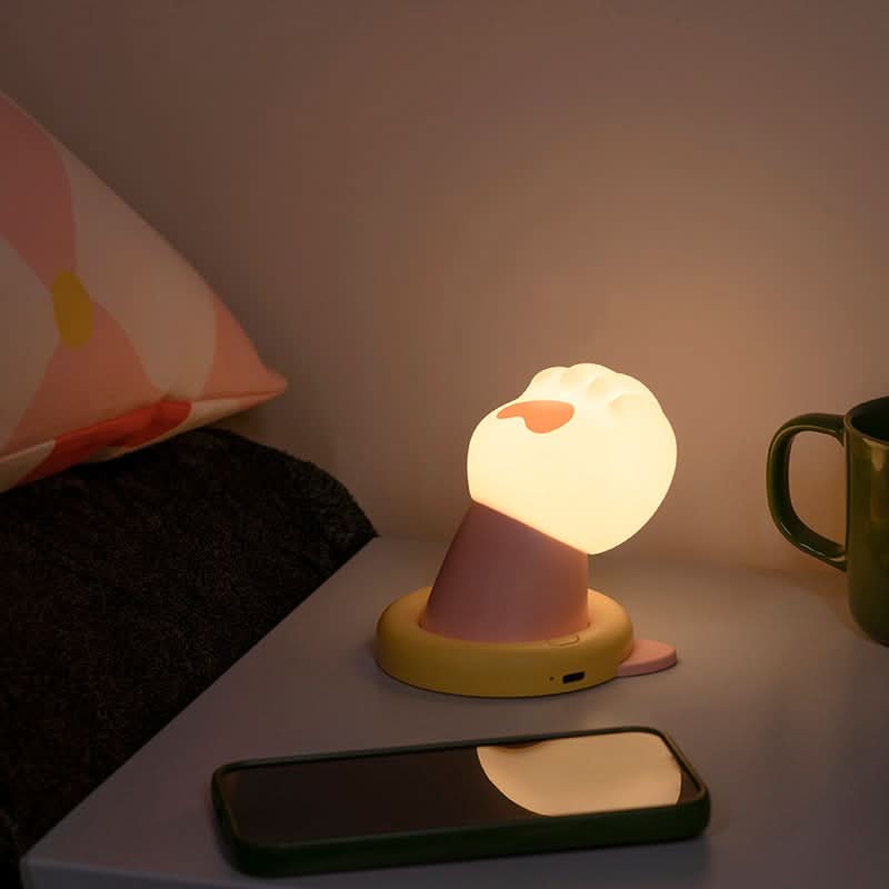 Rechargeable Pink Cat Paw Touch Sensor Lamp