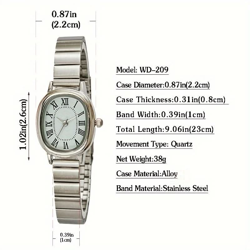 Minimalist Ladies' Quartz Watch – Silver Stainless Steel