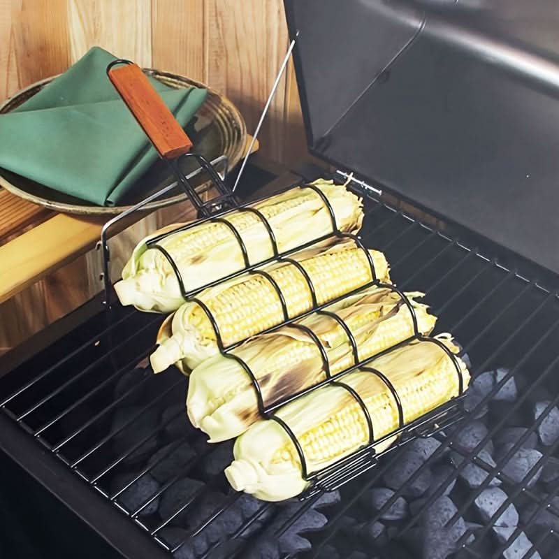 Metal BBQ Corn Grilling Basket - Non-Stick