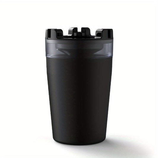 Elegant Windproof Ashtray with Funnel Lid – Stainless Steel & ABS, Easy Clean, No Power Needed for Home/Office