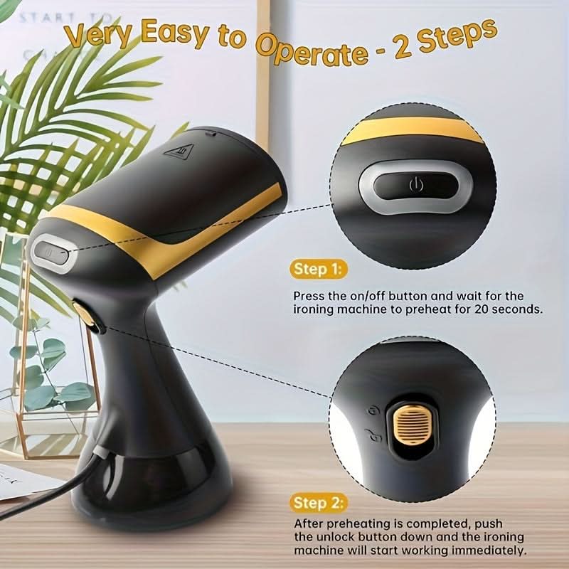 1500W Handheld Fabric Steamer – Portable Garment Steamer for Travel