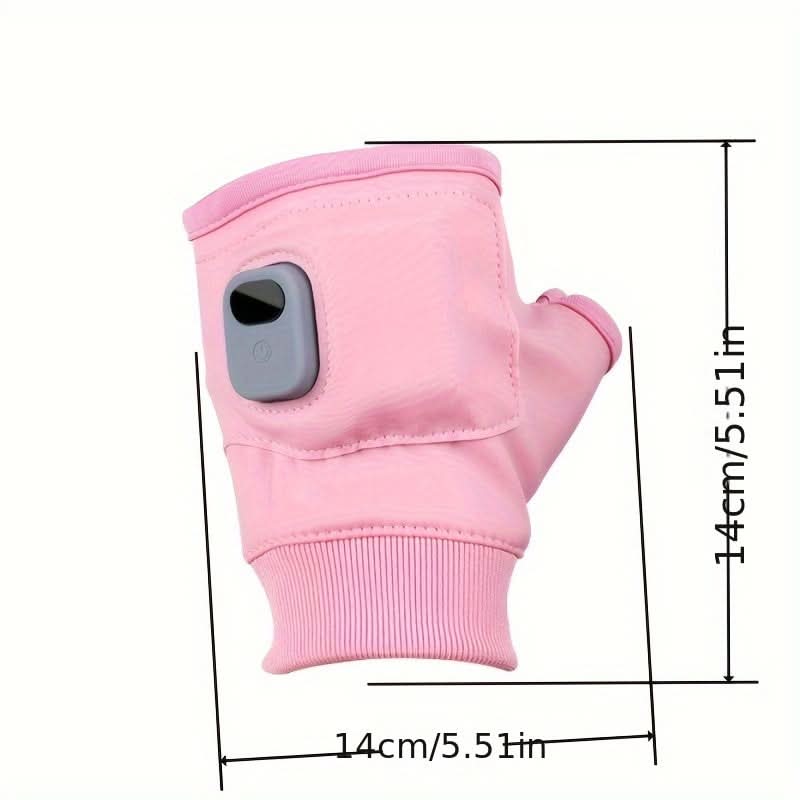 USB Heated Hand Warmer Gloves with 3-Level Control