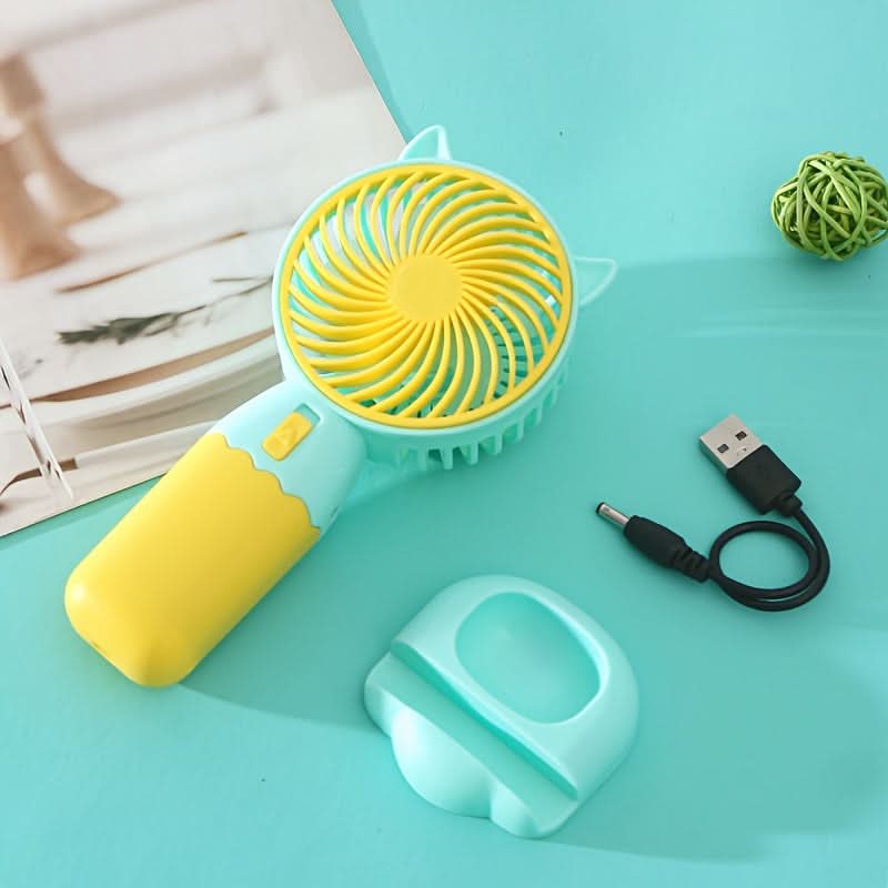 USB Rechargeable Mini Handheld Fan – Portable Wearable Fan