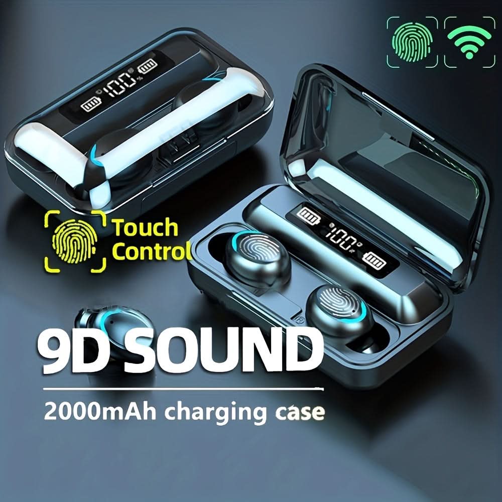 TWS Wireless Earbuds with Charging Case, Hi-Fi Stereo Sound