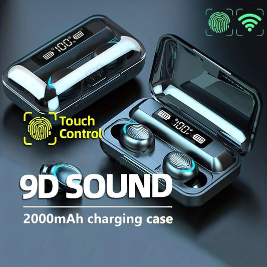 TWS Wireless Earbuds with Charging Case, Hi-Fi Stereo Sound
