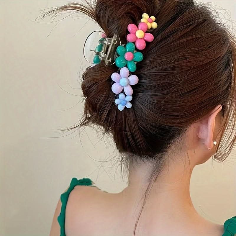 Pack of 2 pcs. Multicolor Flower Hair Ornaments – Bohemian Style