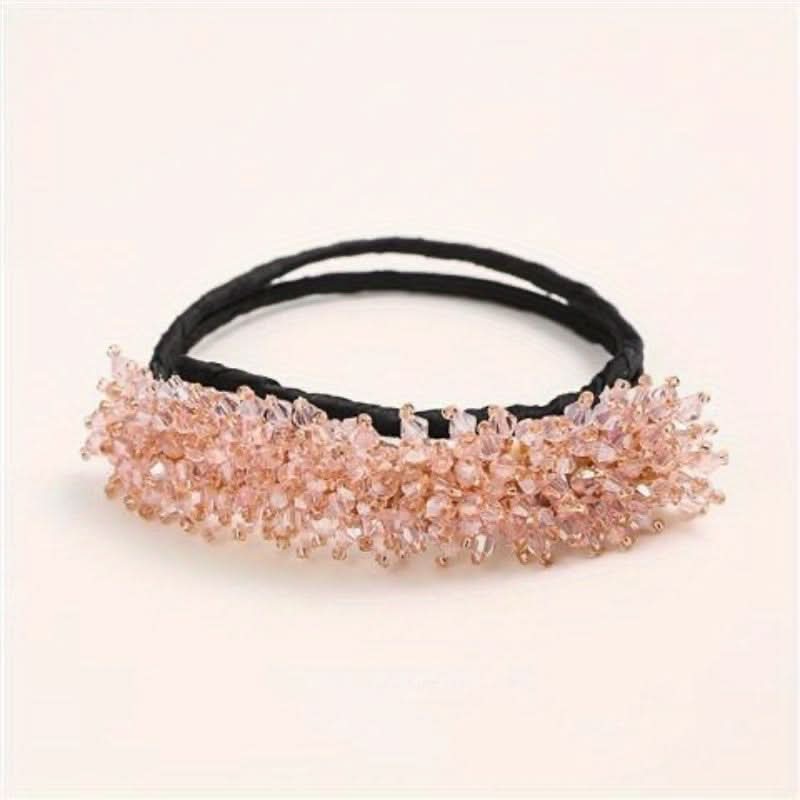 Stylish Crystal Rhinestone Donut Bun Maker - Elegant Hair Accessory