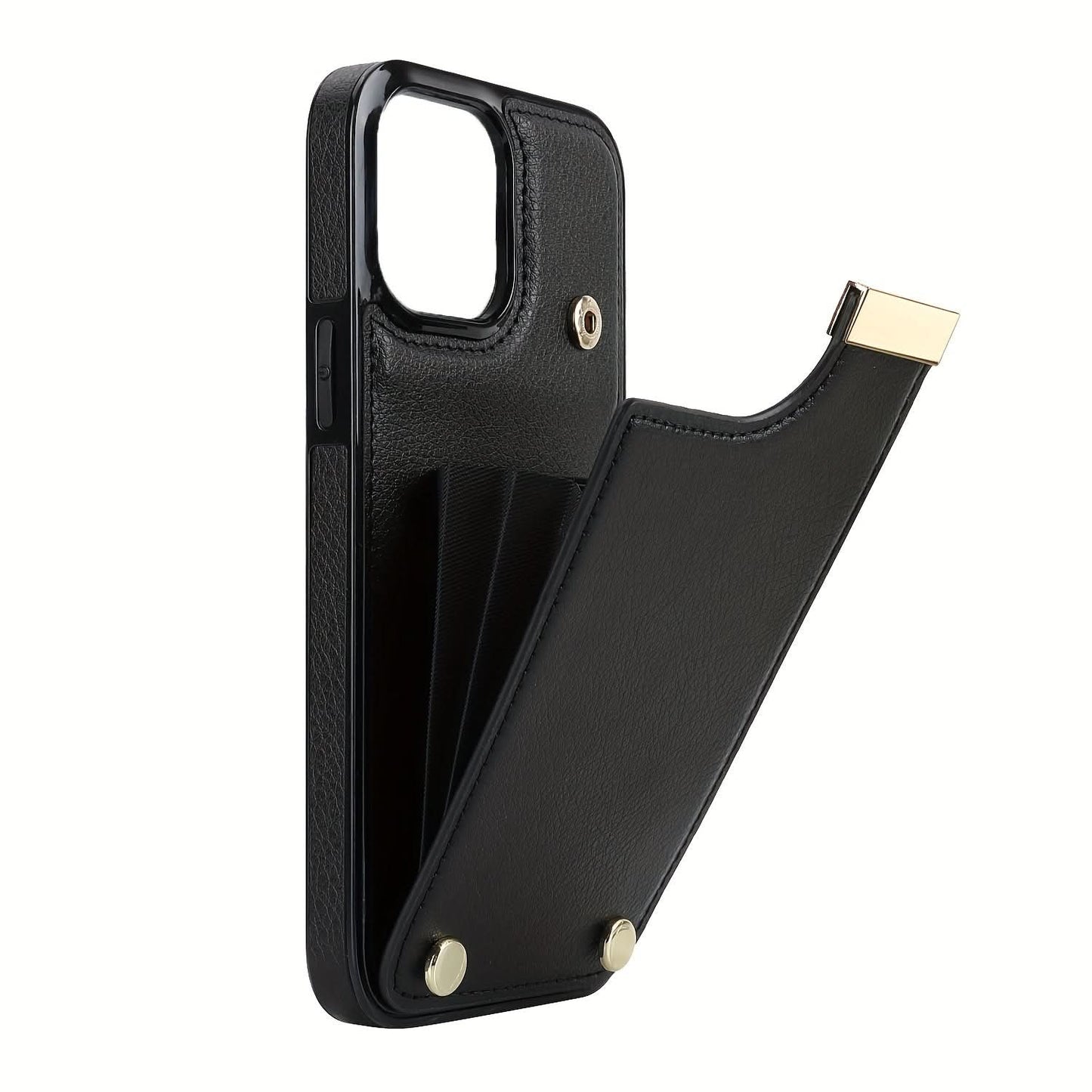 Retro Faux Leather iPhone Case with Card Slot