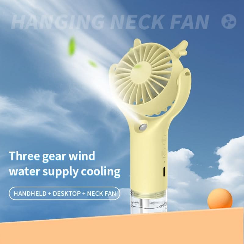 USB Rechargeable Spray Fan – Portable Handheld Misting Fan with Strap