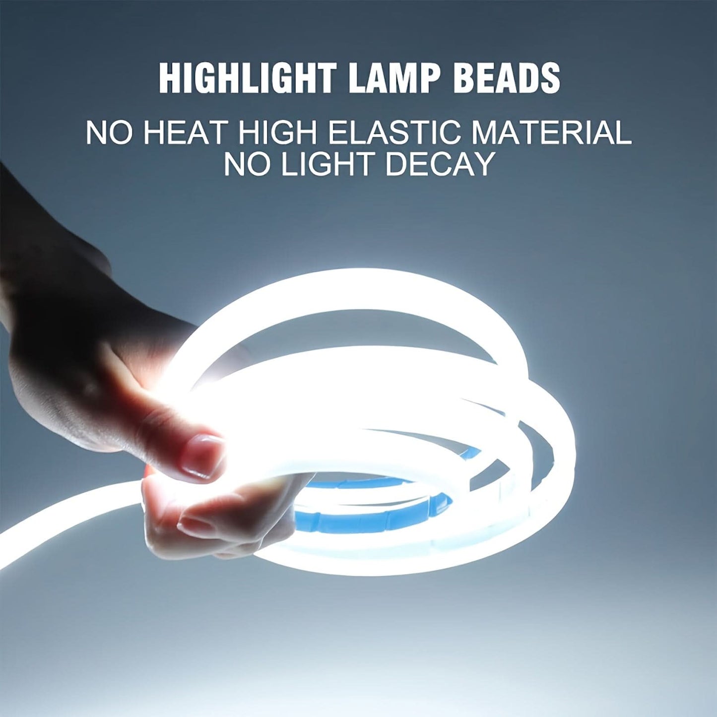 Dynamic LED Car Hood Light Strip – Streamer Scanning White Light, DC12V, Easy Install