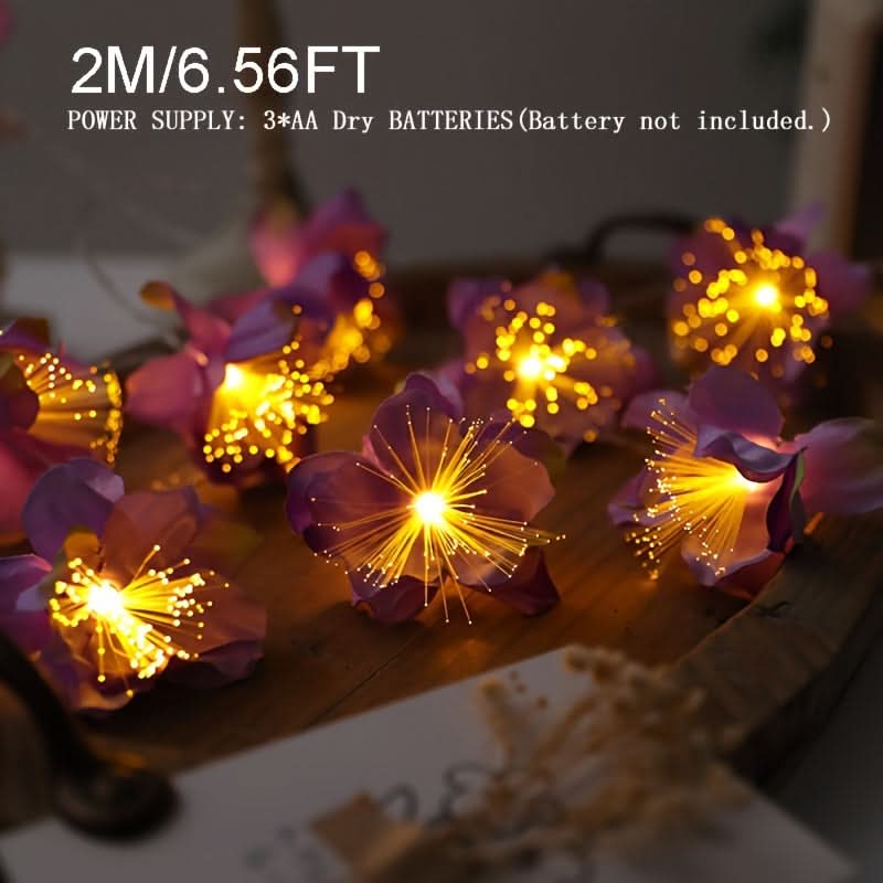 Whimsical Garden Fairy String Lights - 10 LED Flower-Shaped Decorative Lights