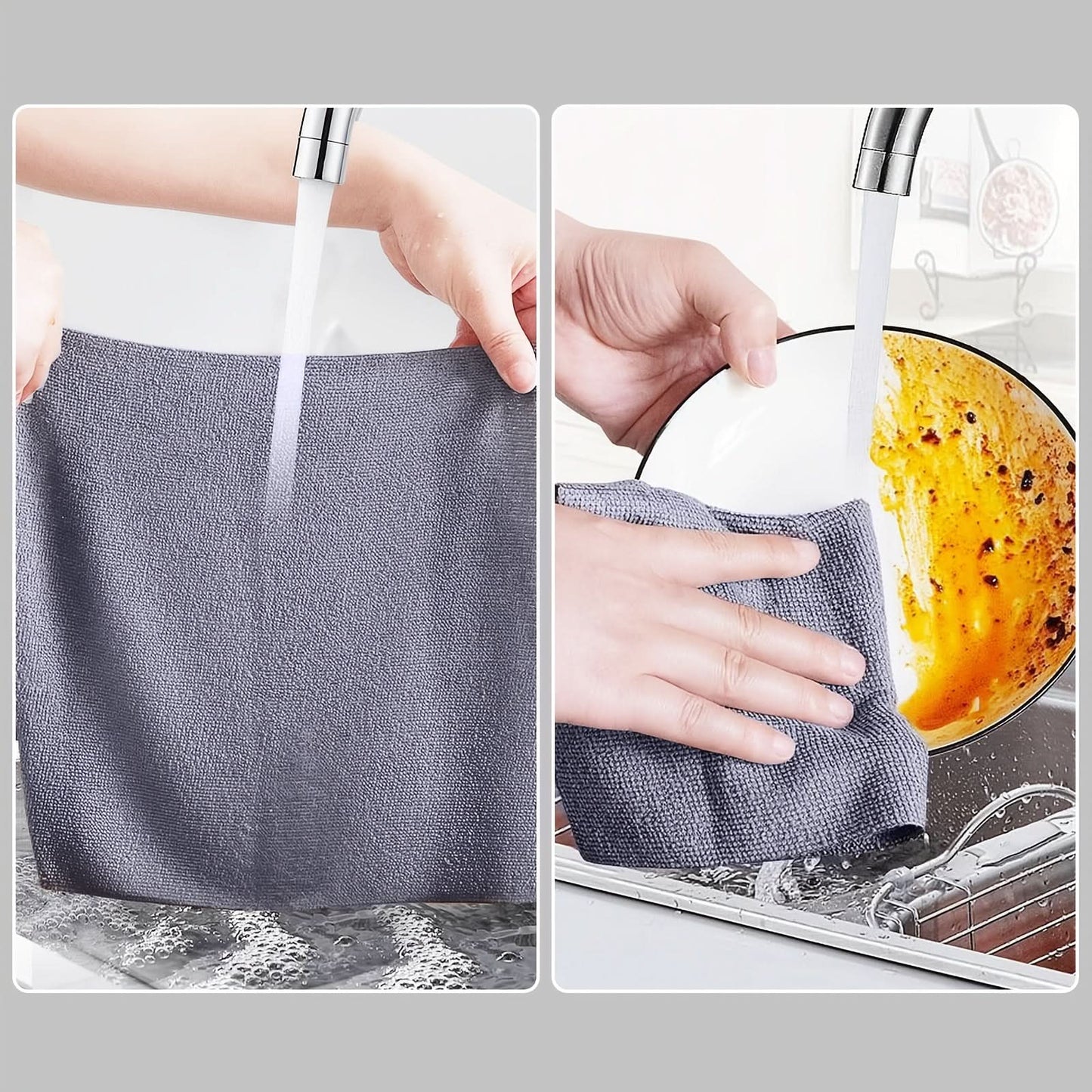 Reusable Cleaning Towels – Hand Tear able, Washable Polyester Cloths