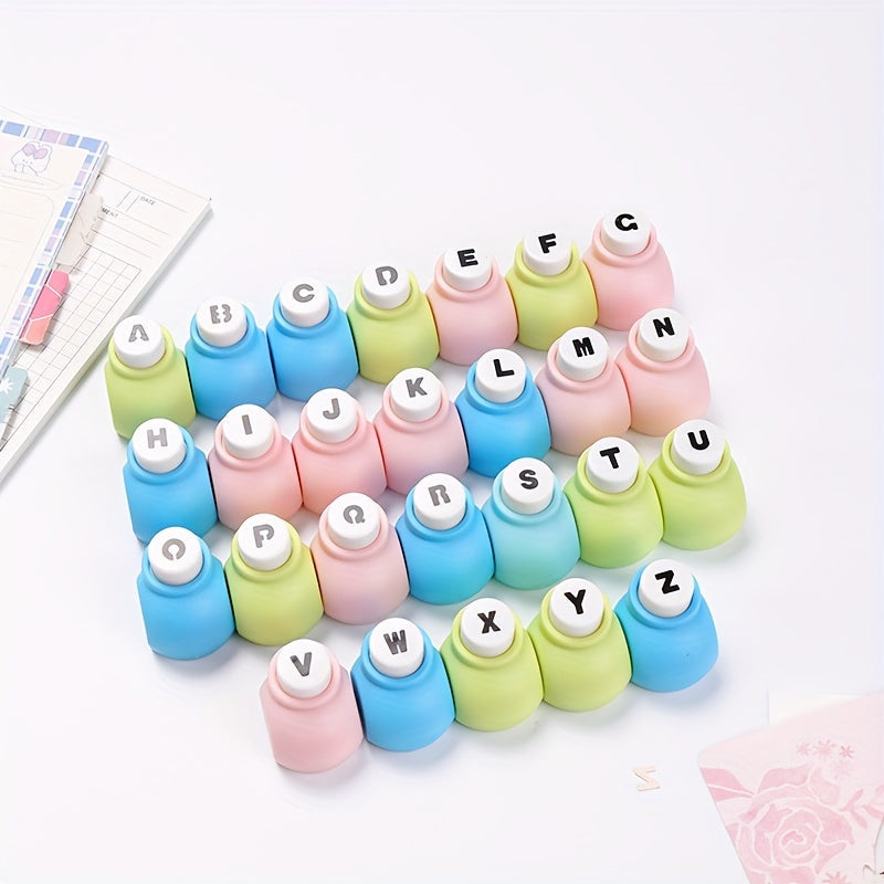 A-Z Alphabet Stamp Set – DIY Plastic Letter Stamps for Crafting & Scrapbooking