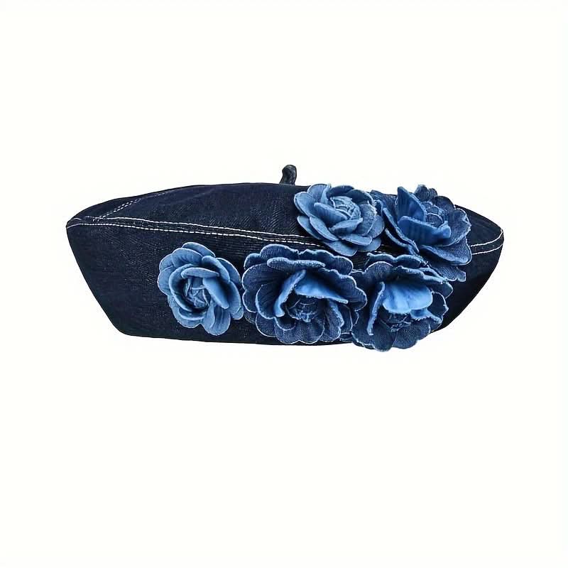Women's French Denim Beret Hat
