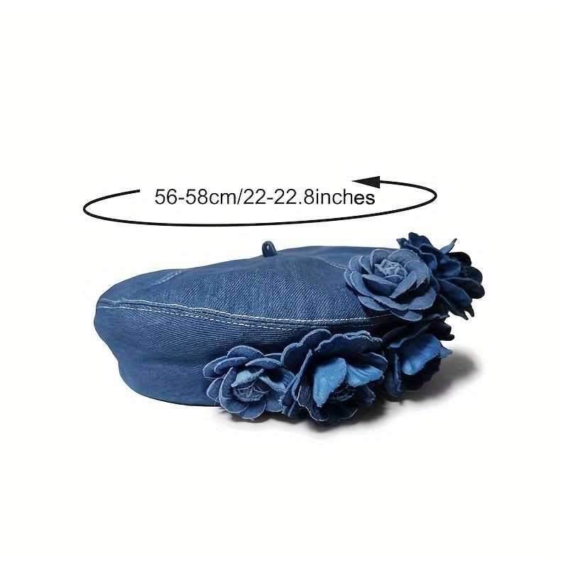 Women's French Denim Beret Hat