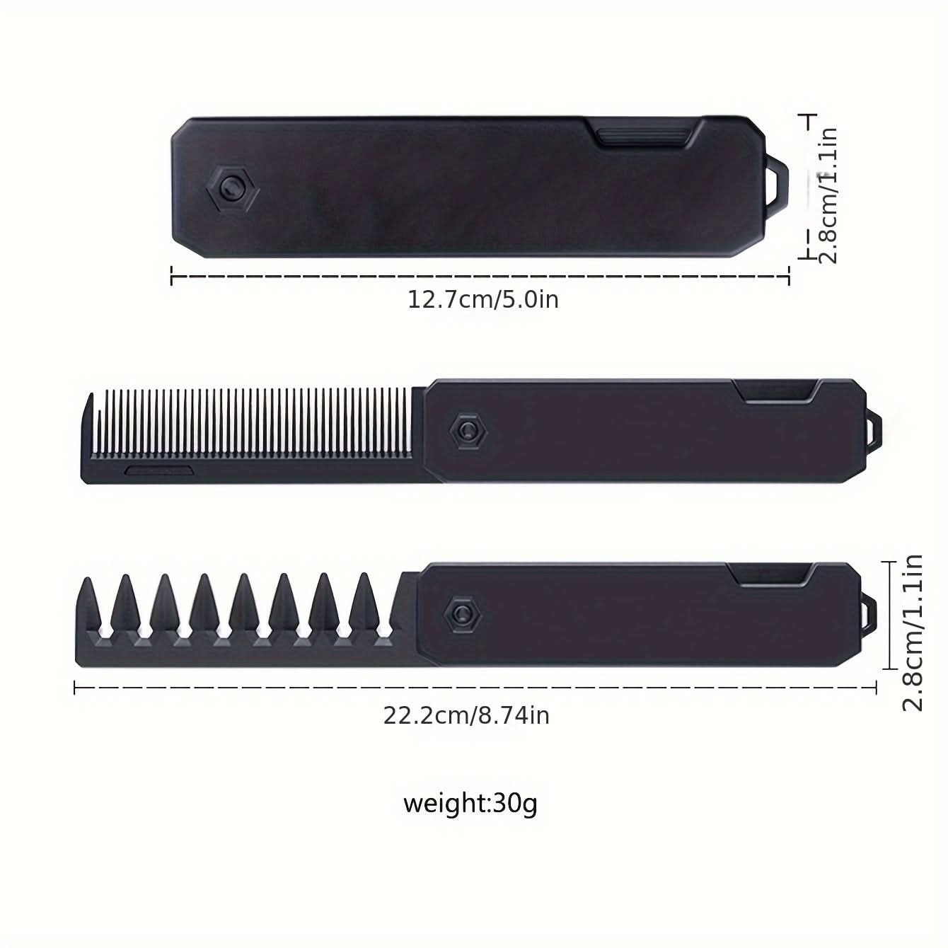 Portable Dual-Tooth Folding Hair Comb