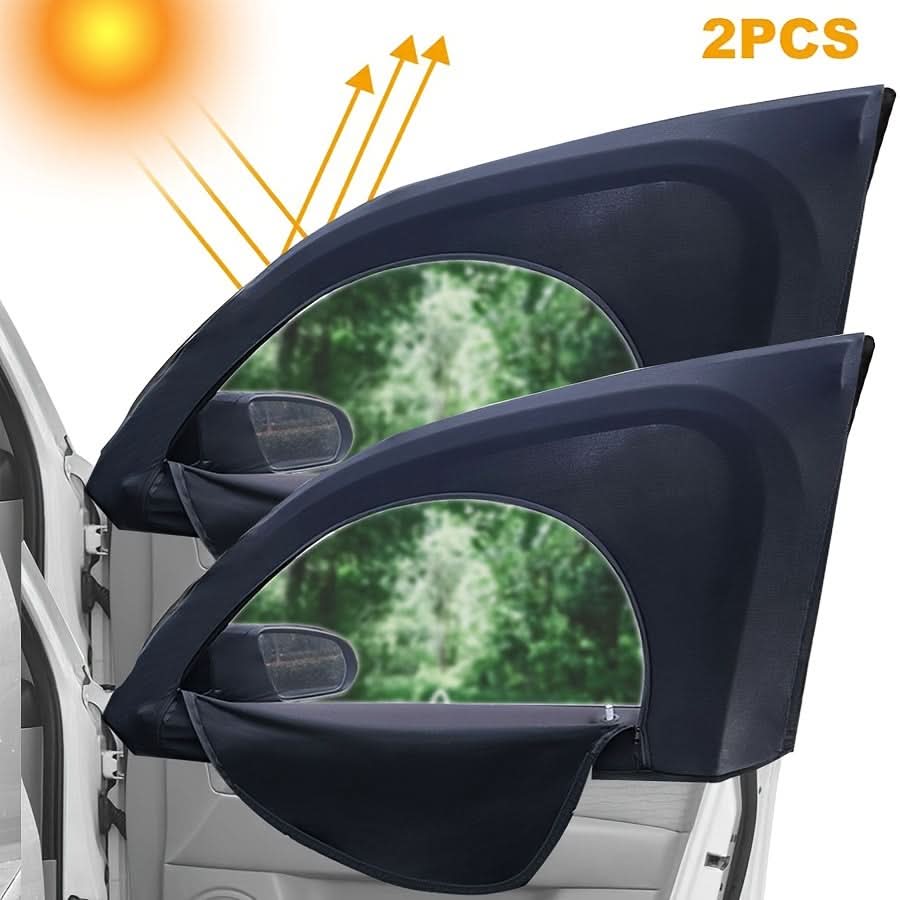 Car Privacy Window Screen – UV Protection Mesh with Zipper
