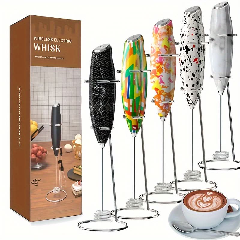 Portable Milk Frother – One-Touch Foam Maker