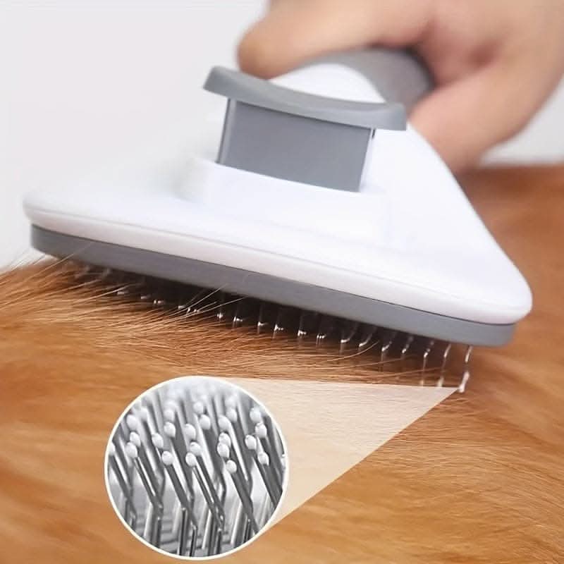 Self-Cleaning Dog Slicker Brush for Deshedding
